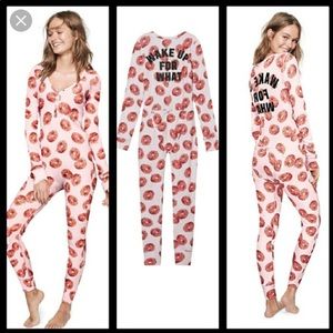 NWOT PINK DONUT ONESIE LIMITED EDITION